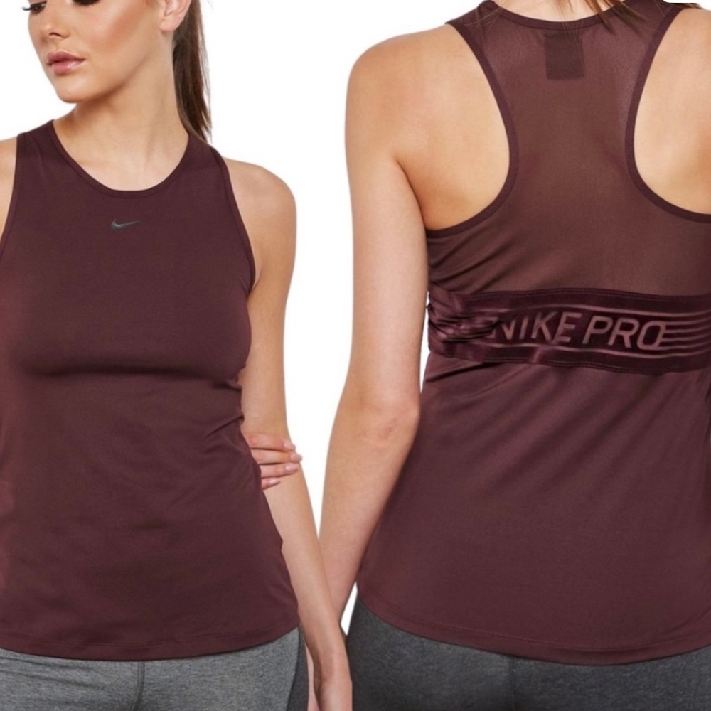 Nike Pro Women's Burgundy Racerback Running, Group Fitness Tank Top